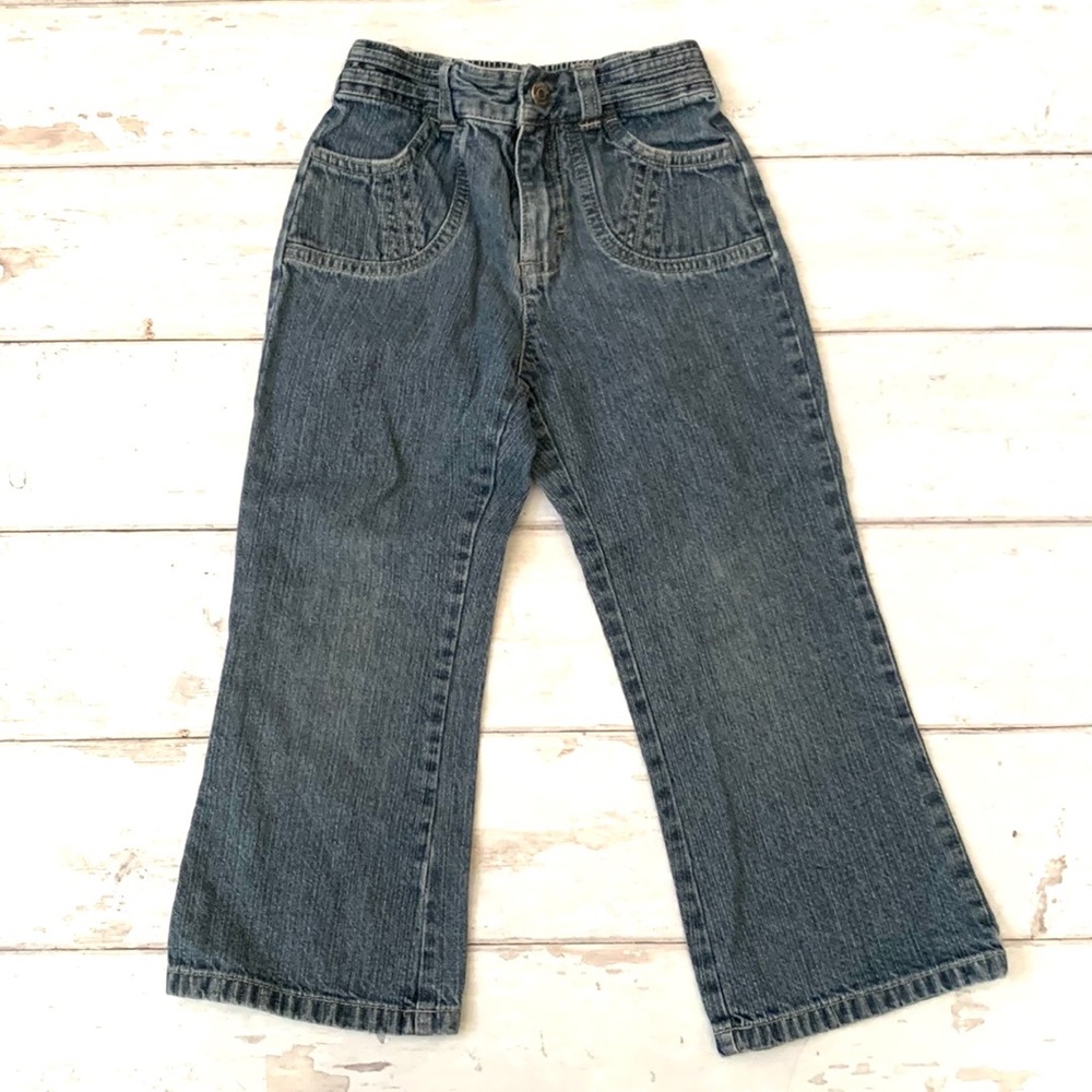 Girls 5T Riders Jeans Kids Denim High Waisted Flare Bell Bottoms Pants Size 5